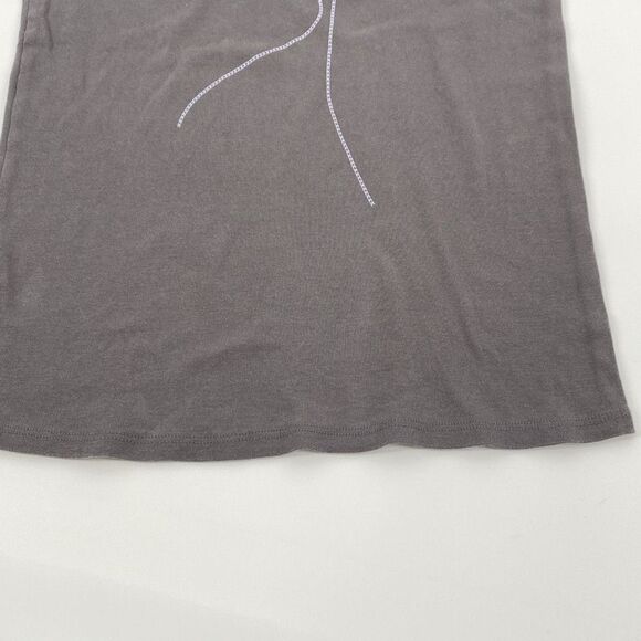 Lucy Active Fit Cotton Yoga Embellished Heart Casual Tee Grey M - Picture 6 of 12